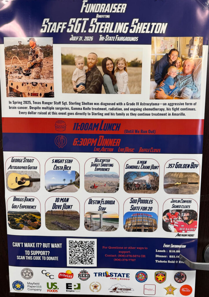 Fundraiser Staff Sgt. Sterling Shelton