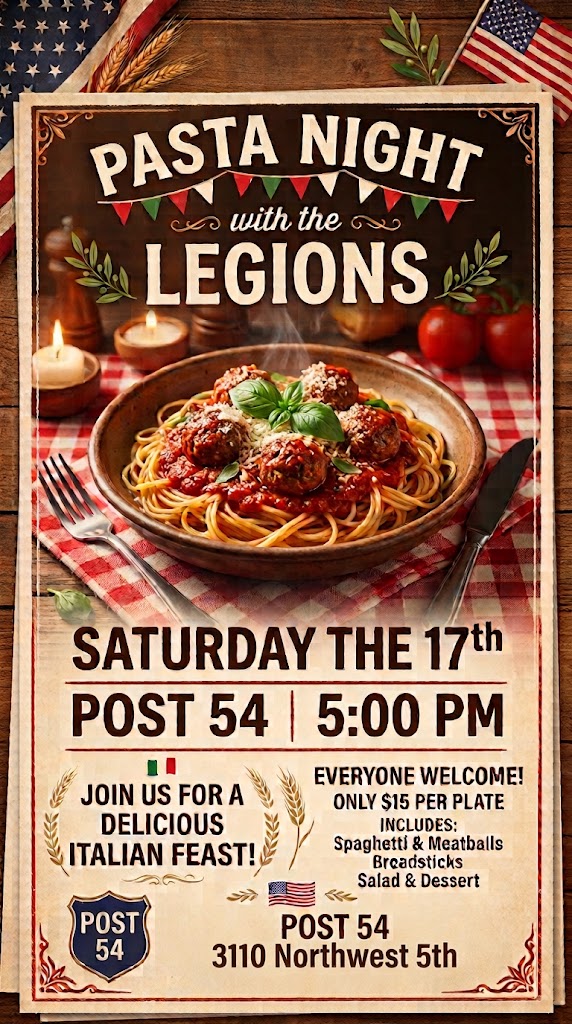 Pasta Night with The Legions